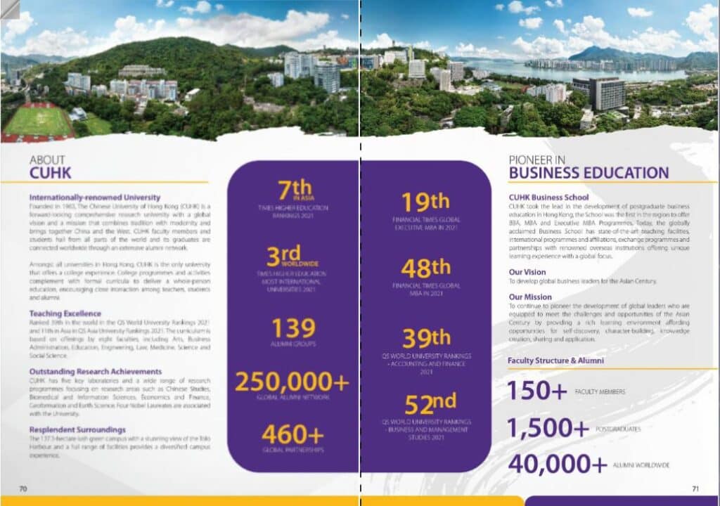 年報設計案例 |6種年報風格推薦 18 年報設計案例 香港中文大學商學院的年報設計